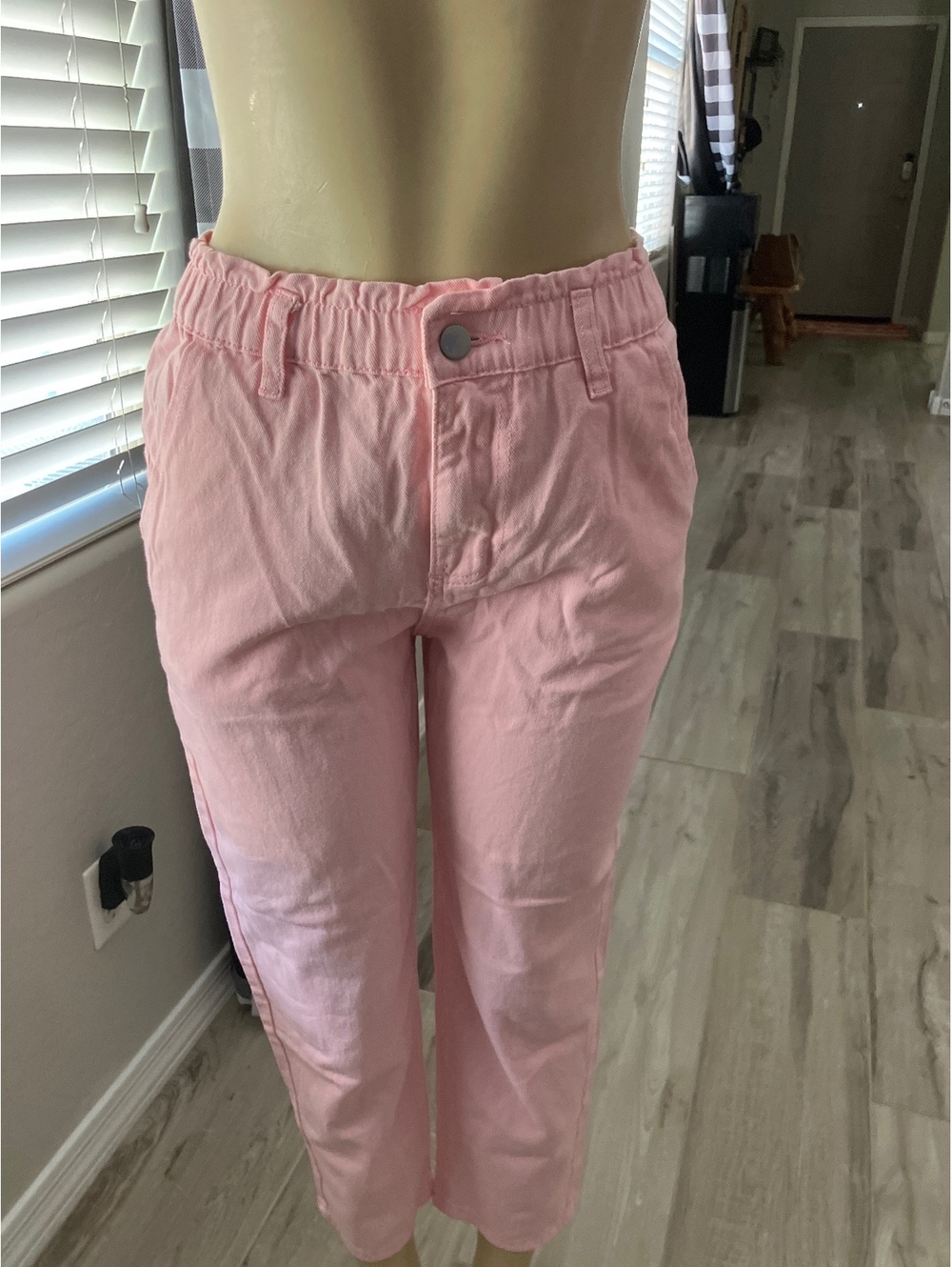 NIB SHEIN Pink Elastic Waist Casual Pants Size M #2061